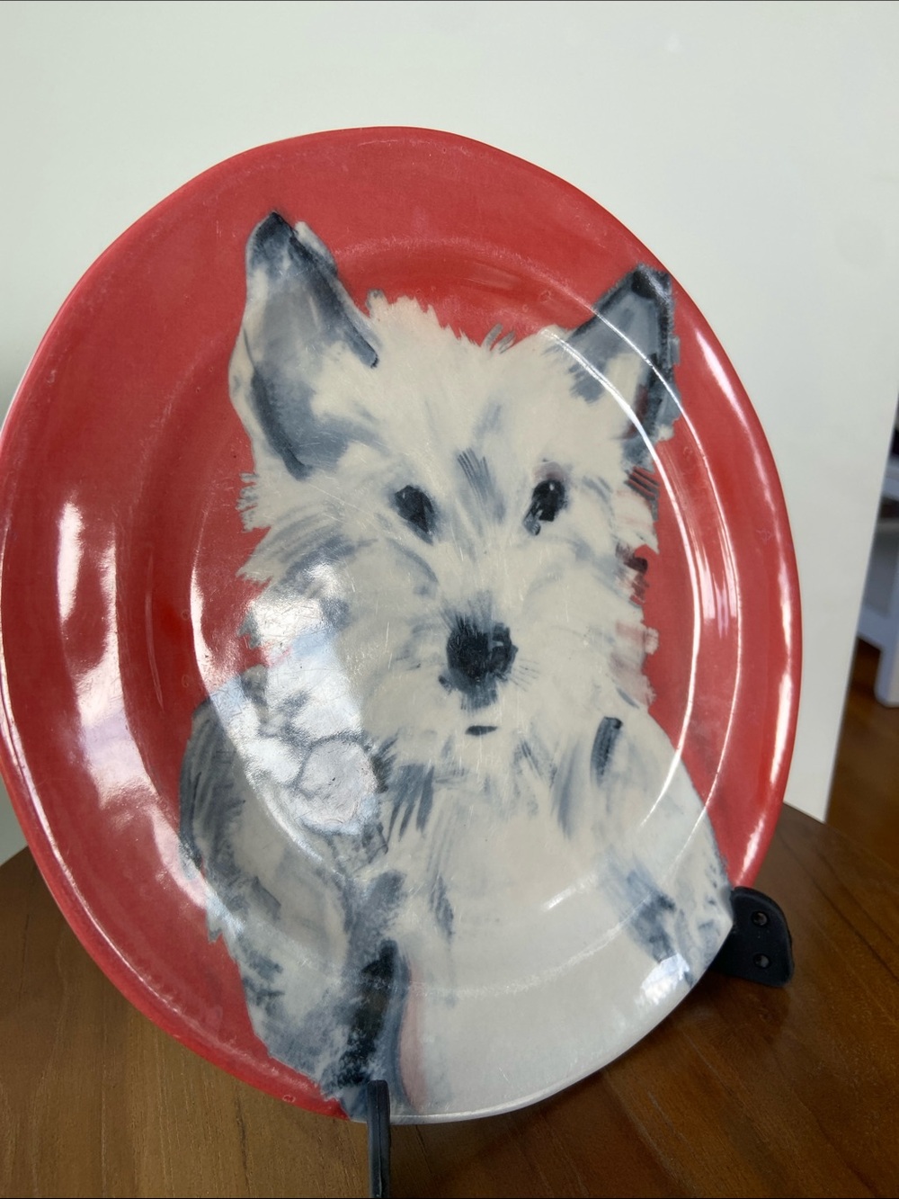 Anthropologie x Sally Muir “Dog-a-day” dessert plate (West Highland Terrier) - Picture 2 of 4